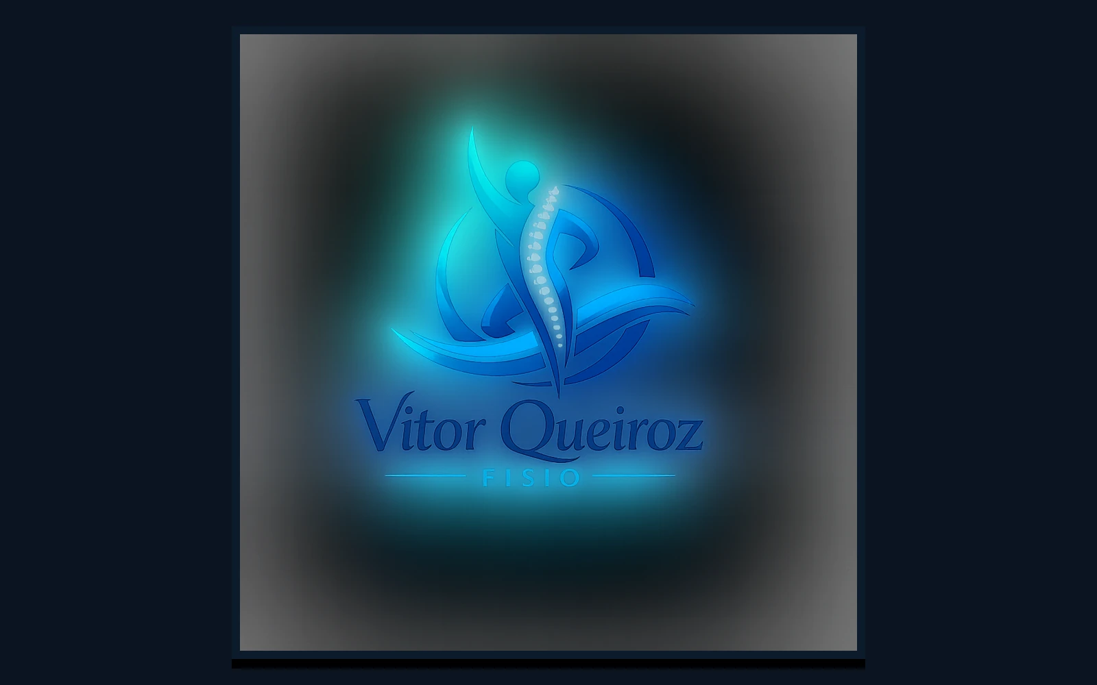 Identidade visual real do projeto Vitor Queiroz Fisioterapia Esportiva